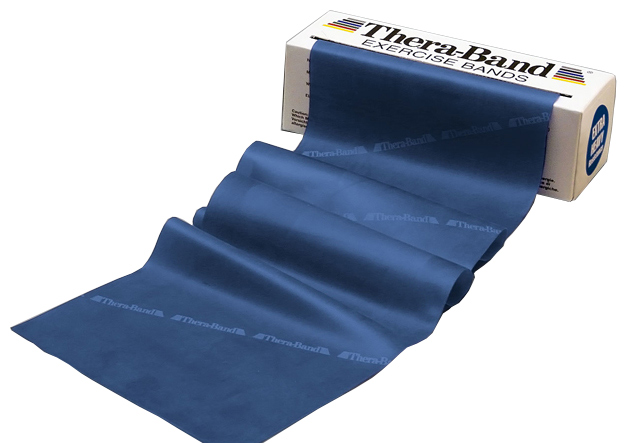 Thera-Band Übungsband, 5,50m x 12,8cm, blau/extra stark